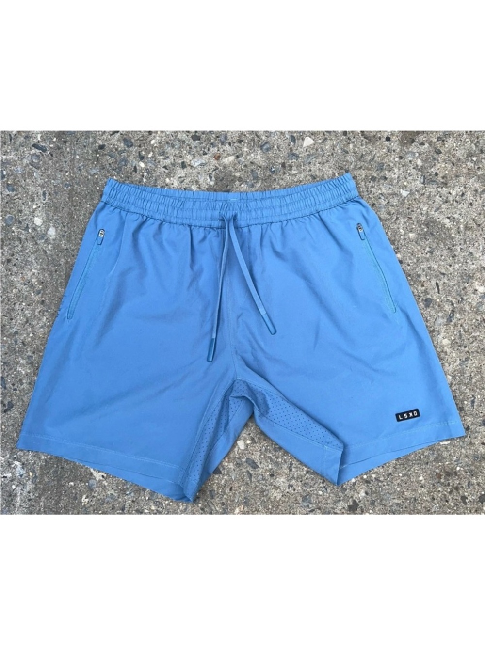 LSKD Performance Training Athletic Shorts Blue Size L